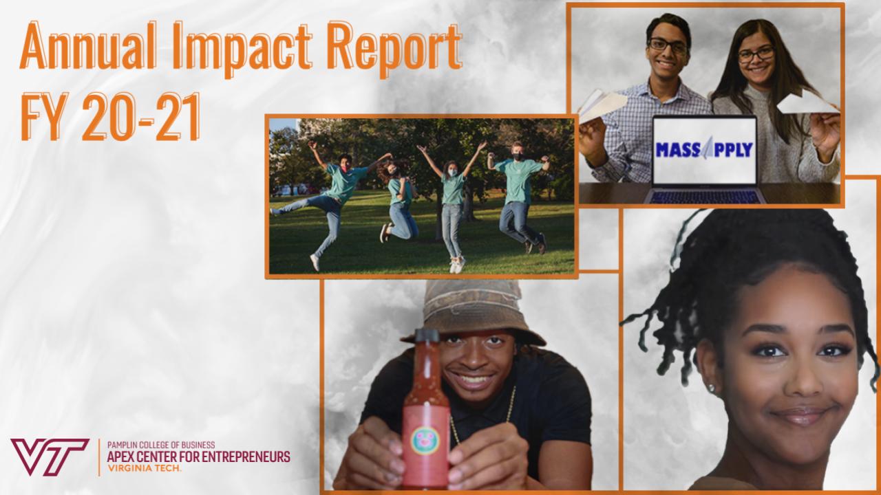 Cover of Annual Impact Report FY20-21 with several student images